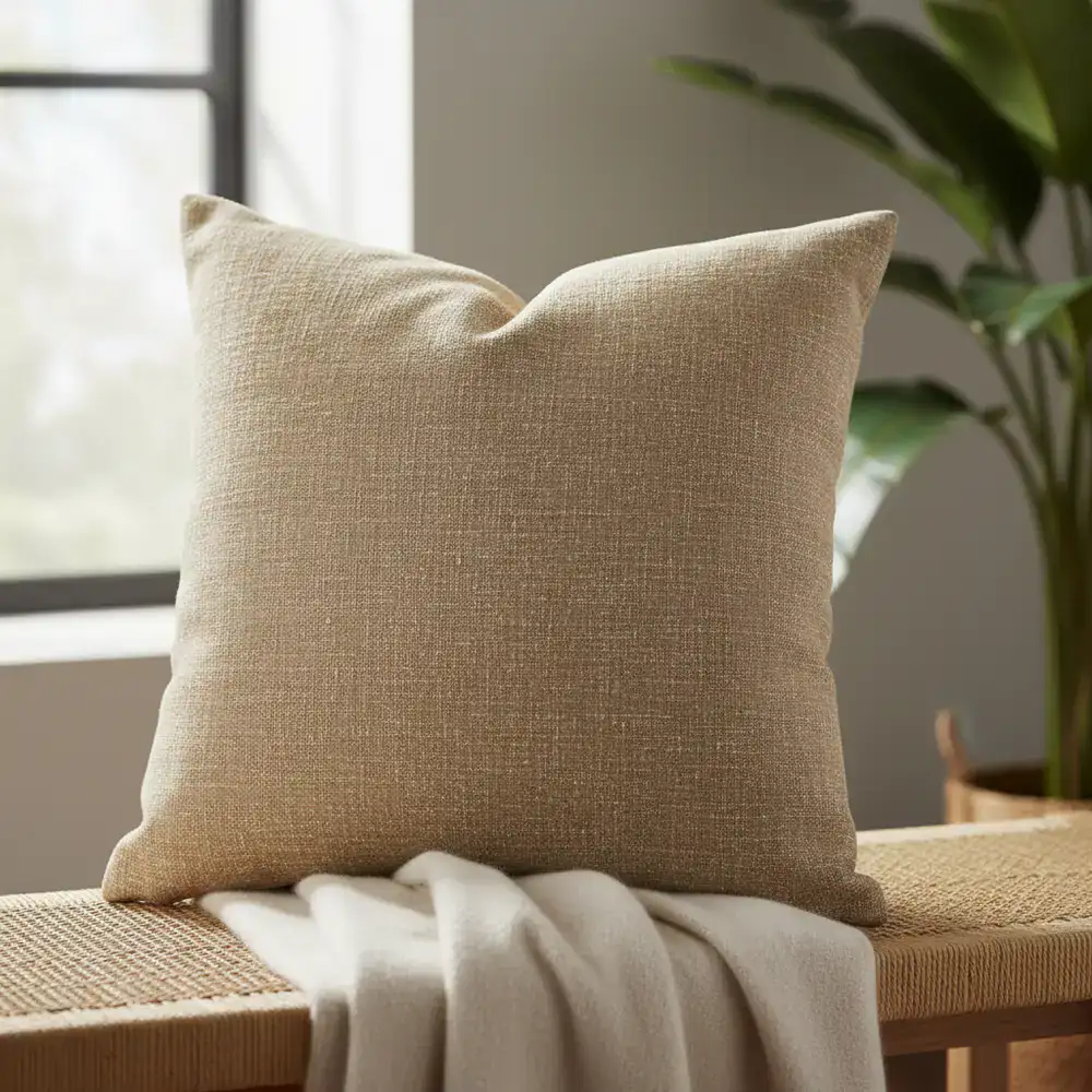 Linen blend scatter cushion